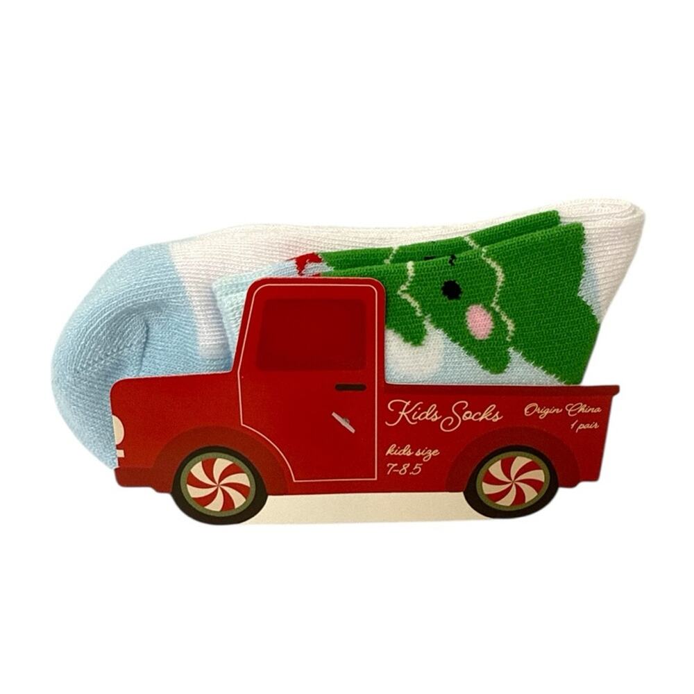 Kids Holiday Socks Christmas Truck Size 7–8.5 NWT Target